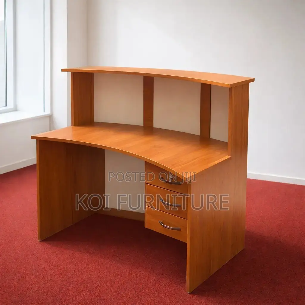 Reception Desk; 1.6 Meters Curved Front Office Reception Desk