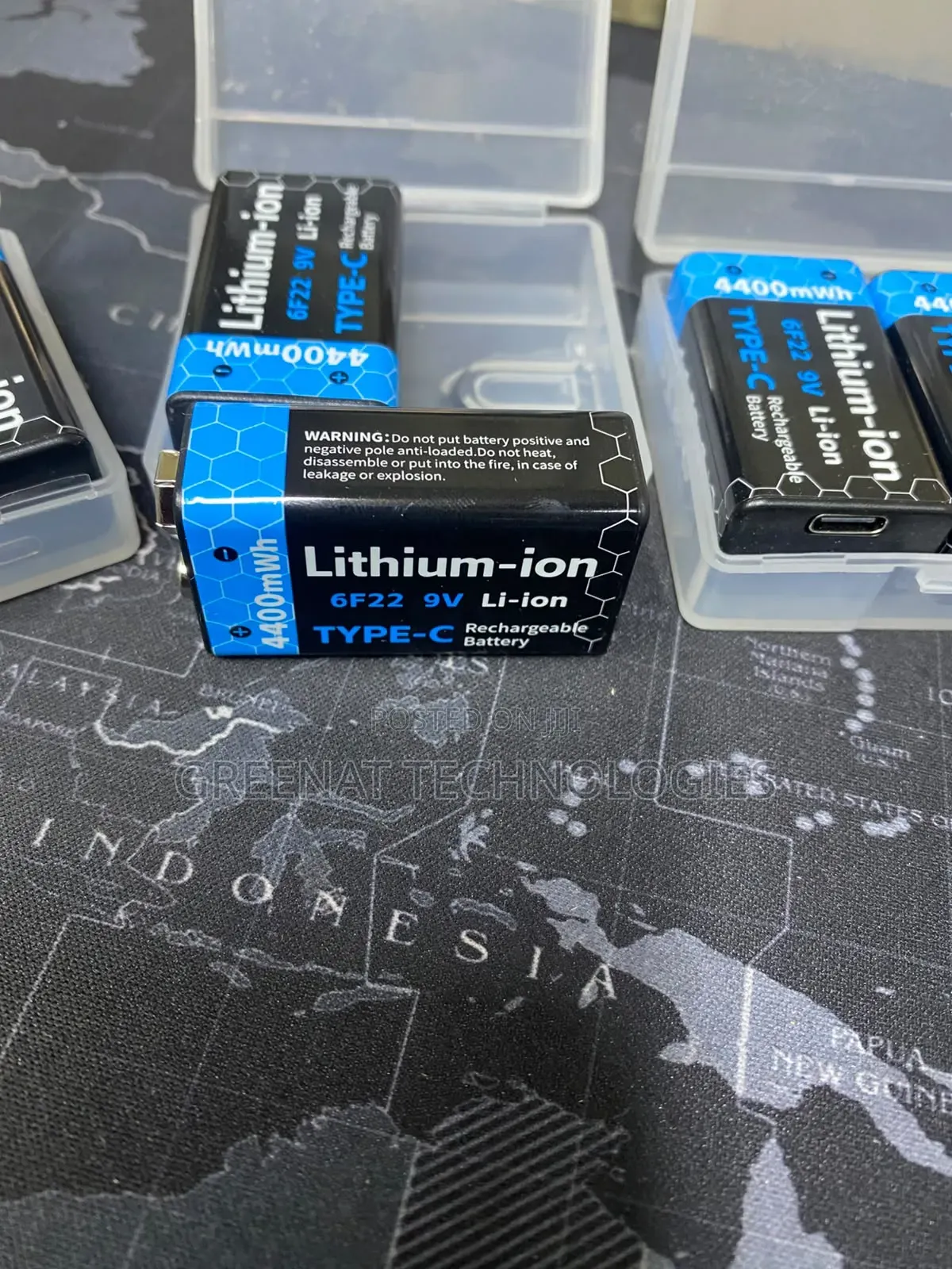 Rechargeable Battery 9V 400mAh Type C Charging