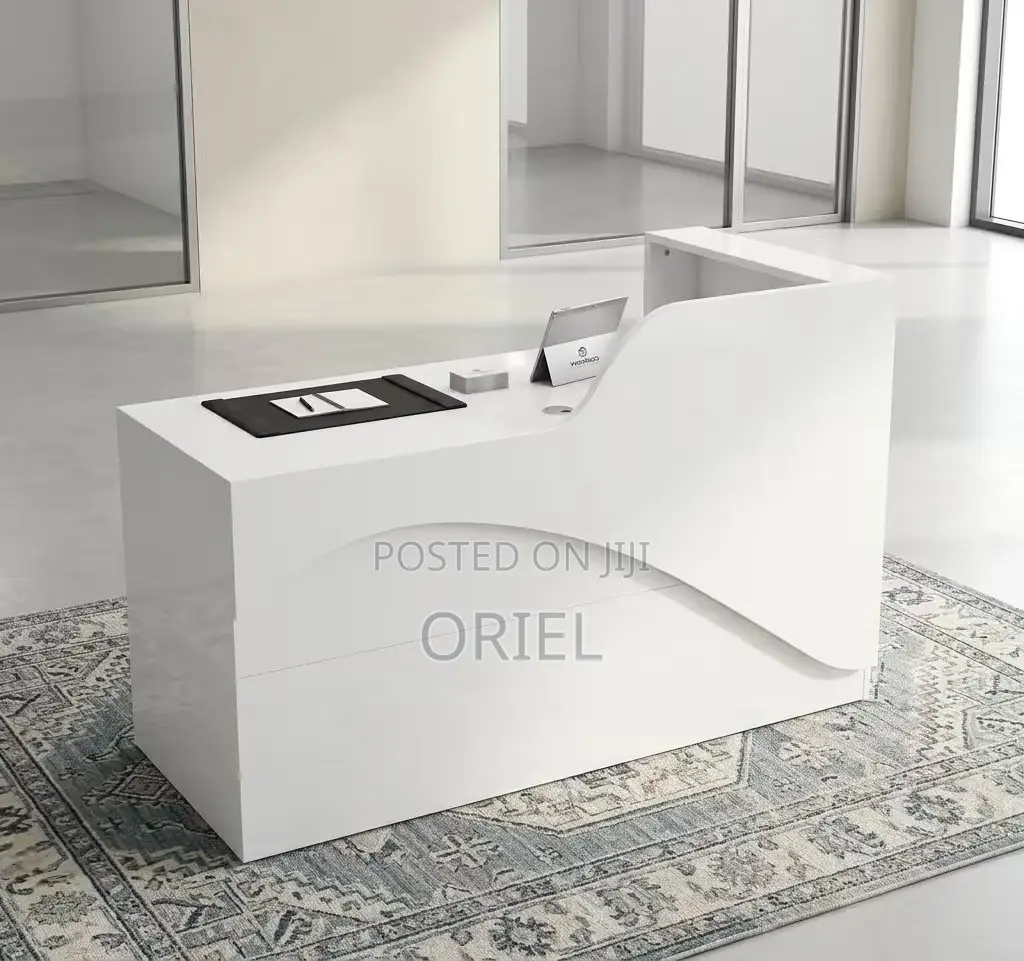 Office Reception Desk : White Reception 1.6m Office Front Desk