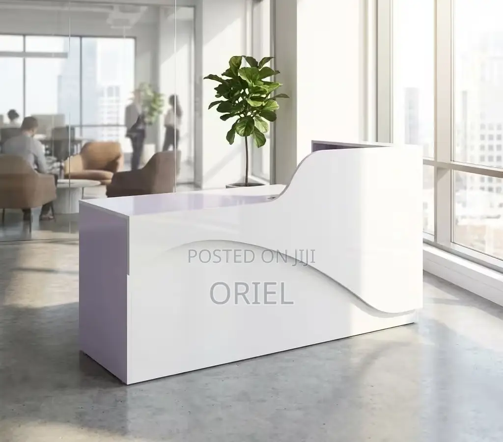 Office Reception Desk : White Reception 1.6m Office Front Desk