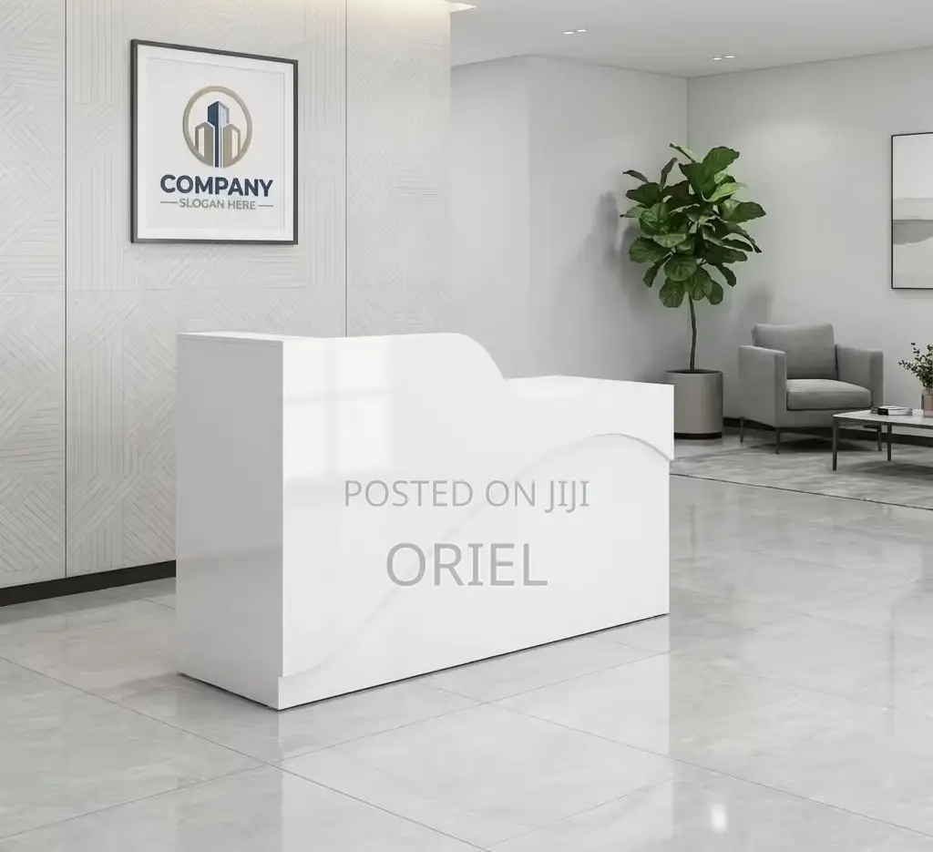 Office Reception Desk : White Reception 1.6m Office Front Desk