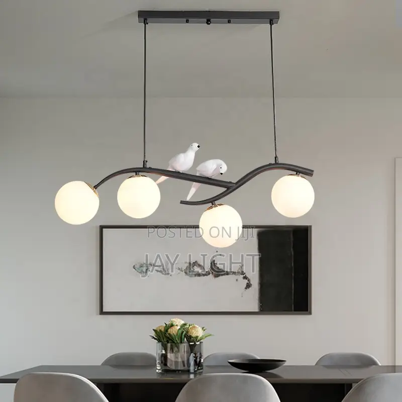 4 Head Glass Chandelier Lights E27 Fitting Decoration