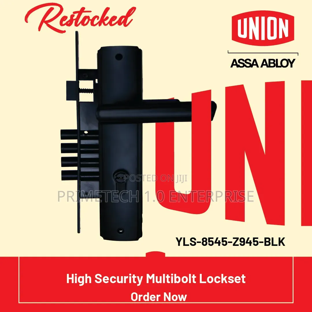 Original Union 4 Deadbolt Black Door Lock – Heavy Duty Security Lock