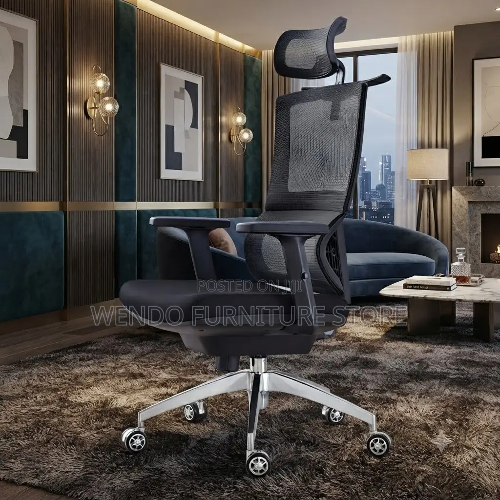 Office Chairs; Black High Back Orthopedic Purposes Chairs