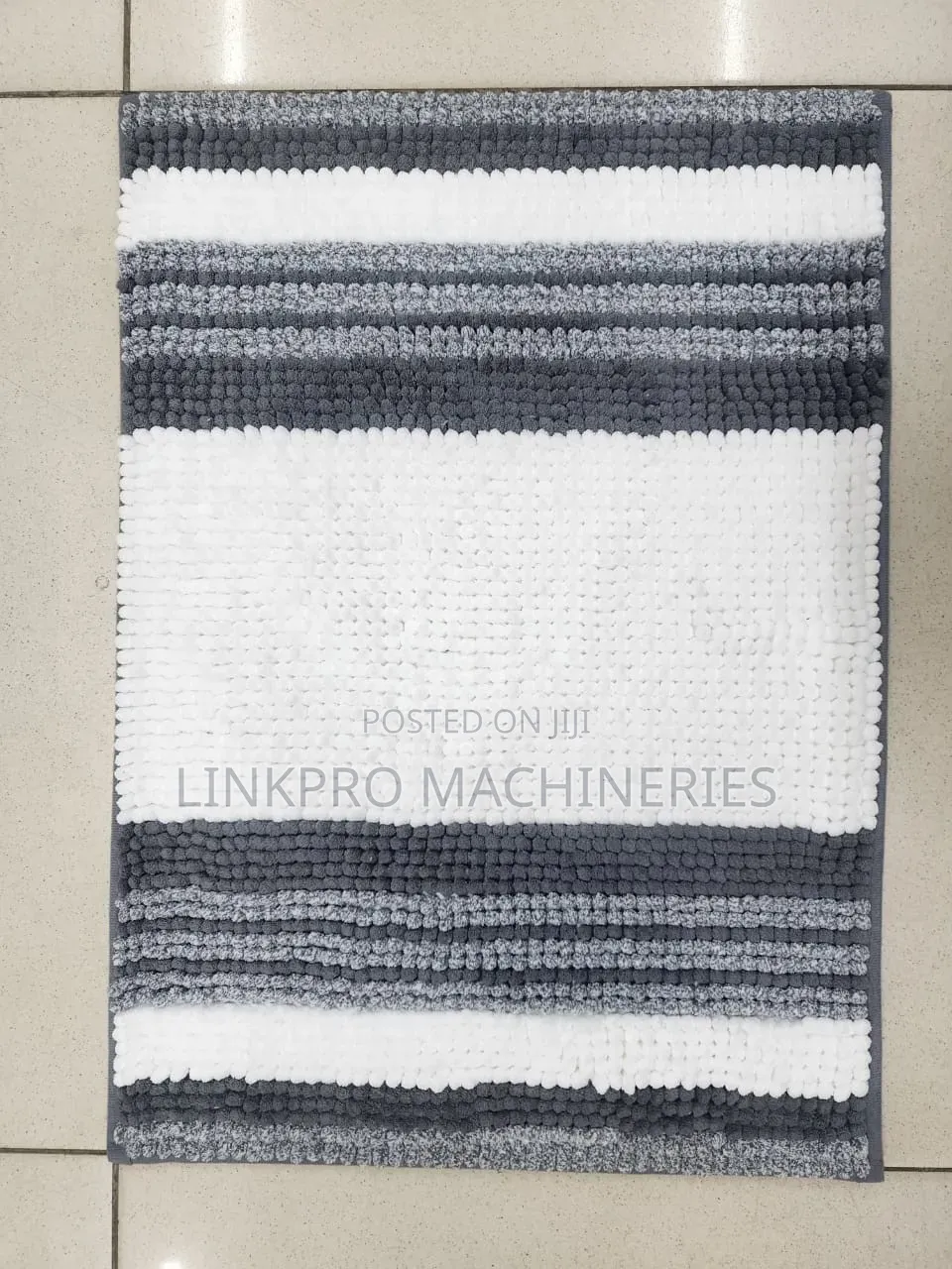 White Striped Black Sausage Door Mat
 Size 40*60cm