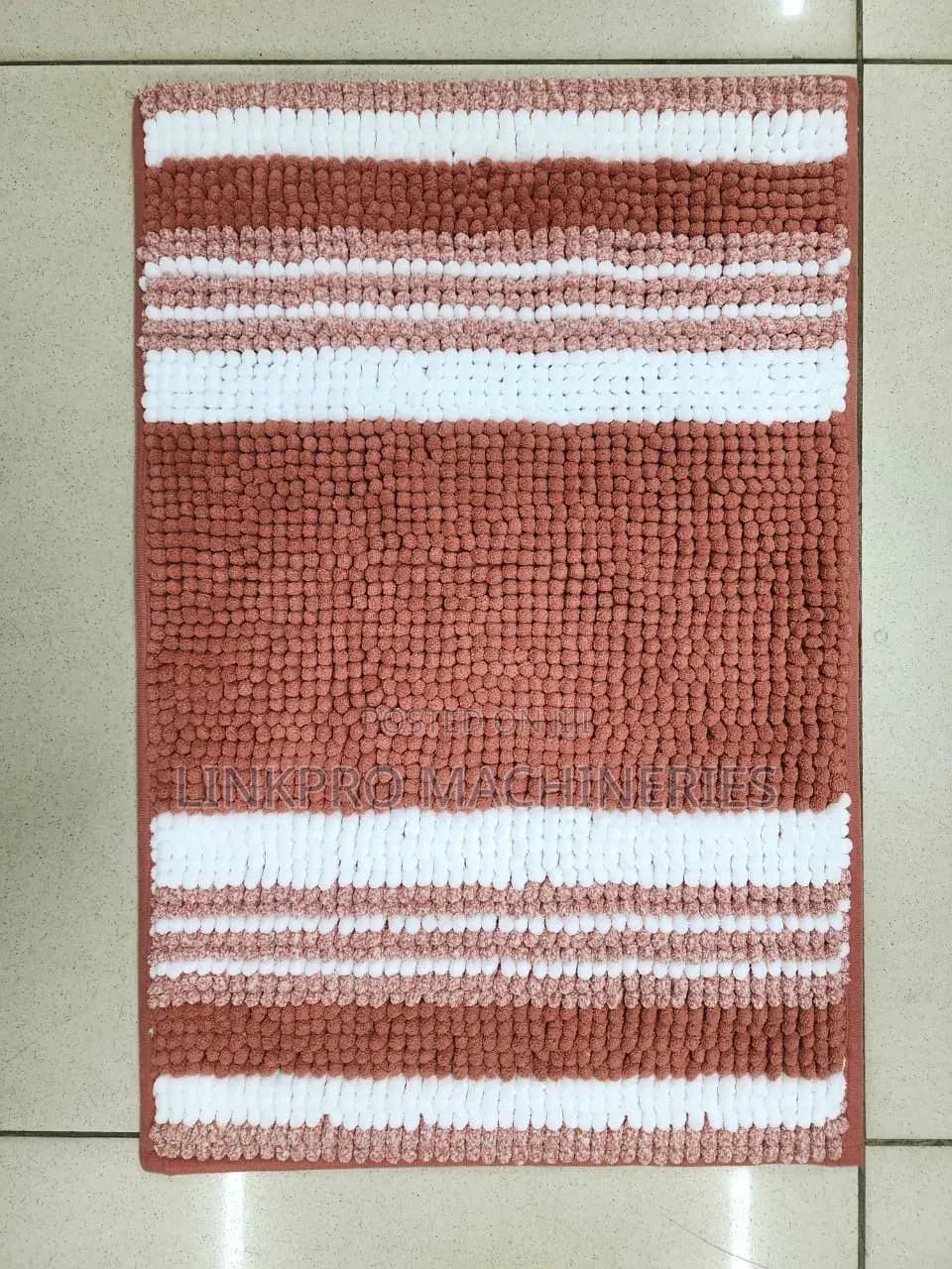 Brown Striped White Sausage Door Mat Size 40*60cm