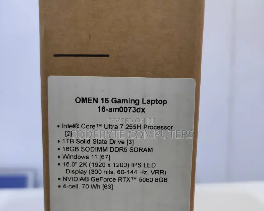 New Laptop HP Omen 16 16GB Intel Core Ultra 7 SSD 1T