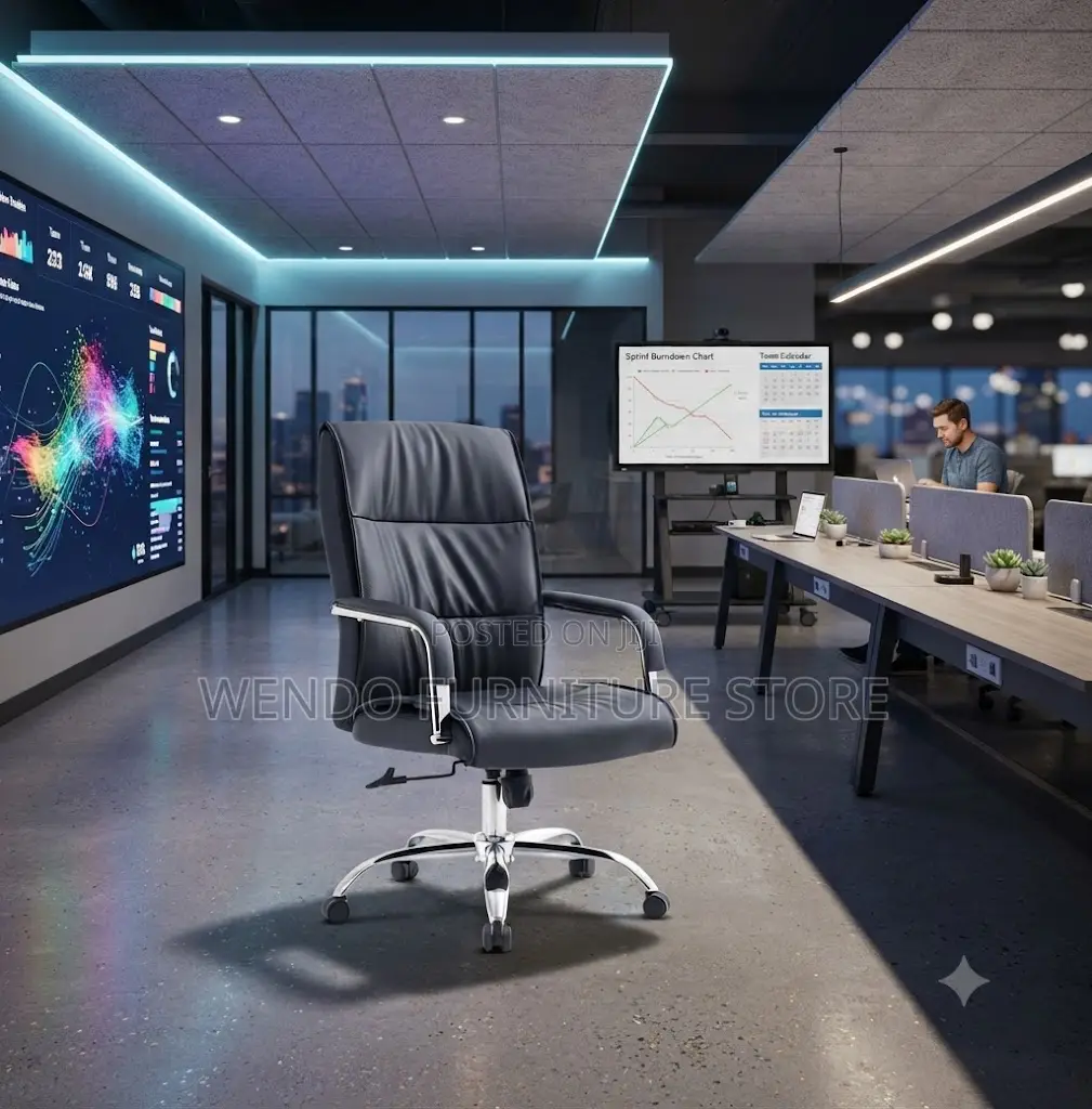 Office Chairs; Leather Visitors Star Based Office Chairs