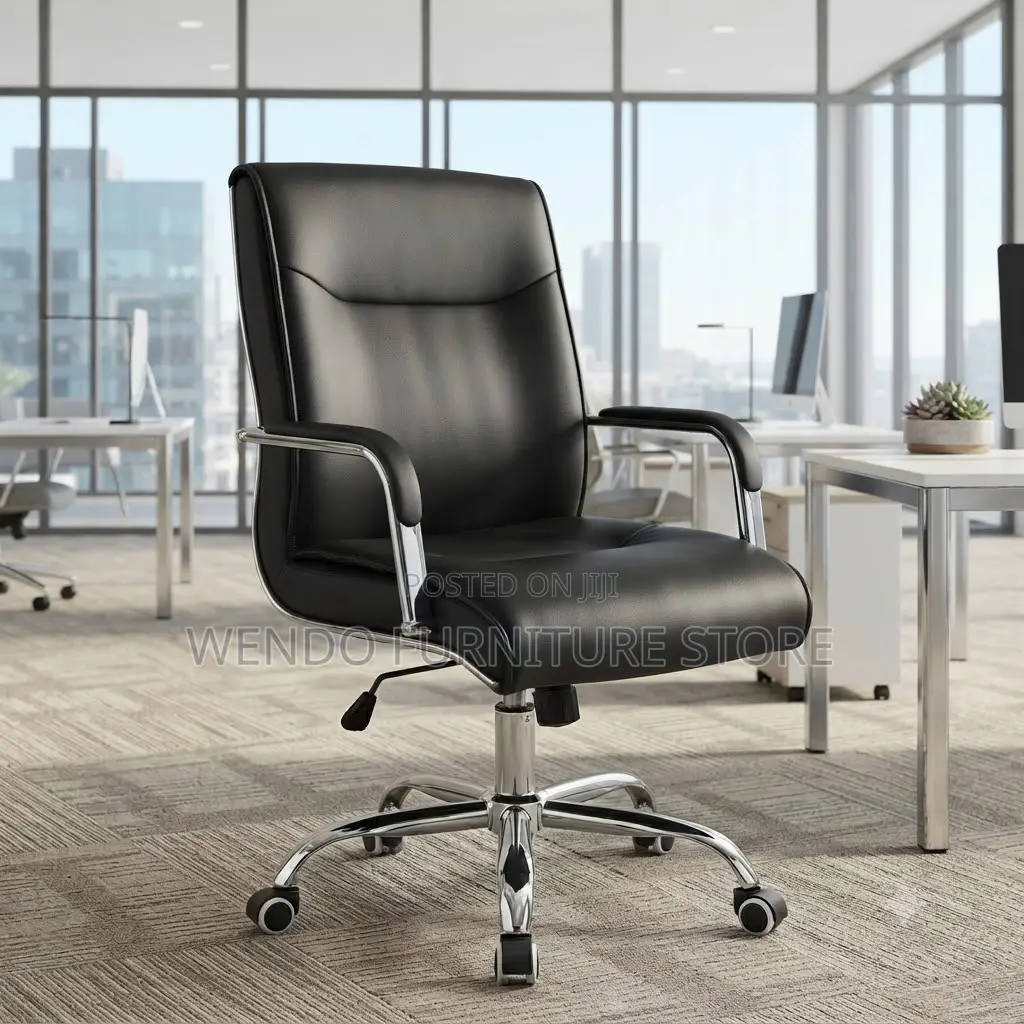 Office Chairs; Leather Visitors Star Based Office Chairs