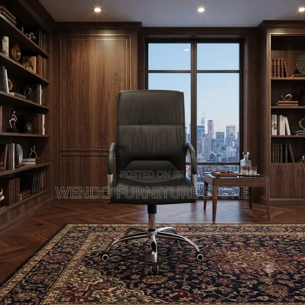 Office Chairs; Leather Visitors Star Based Office Chairs
