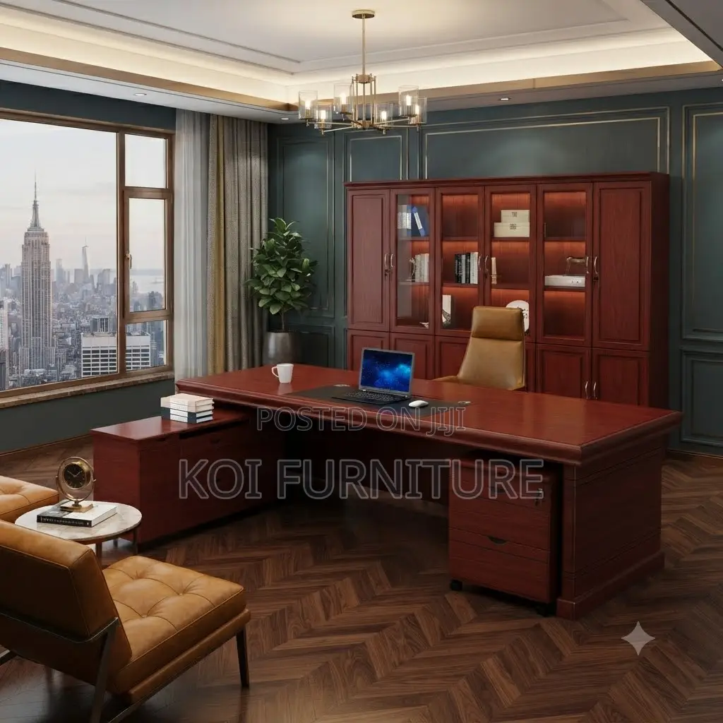 Office Desk; 1600mm Mahogany Executive Pioneers Desk