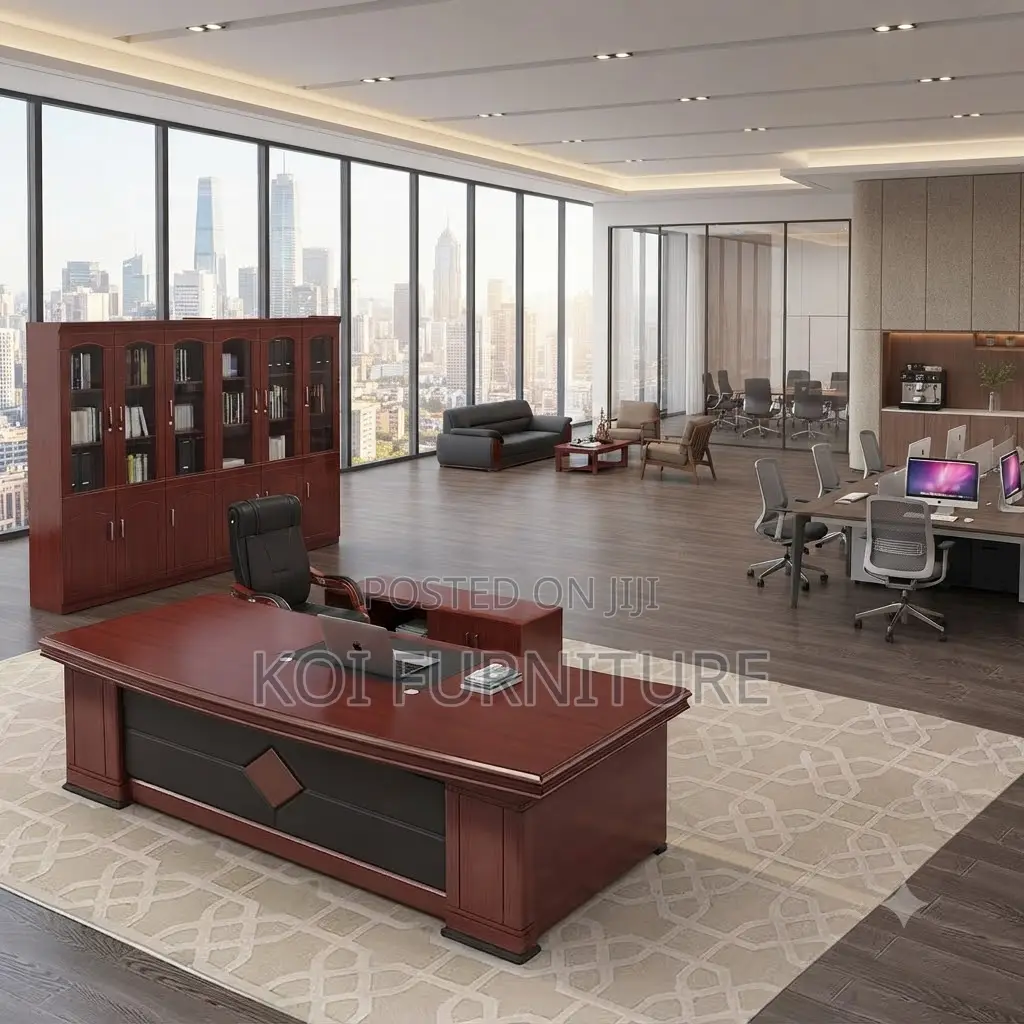 Office Desk; 1600mm Mahogany Executive Pioneers Desk