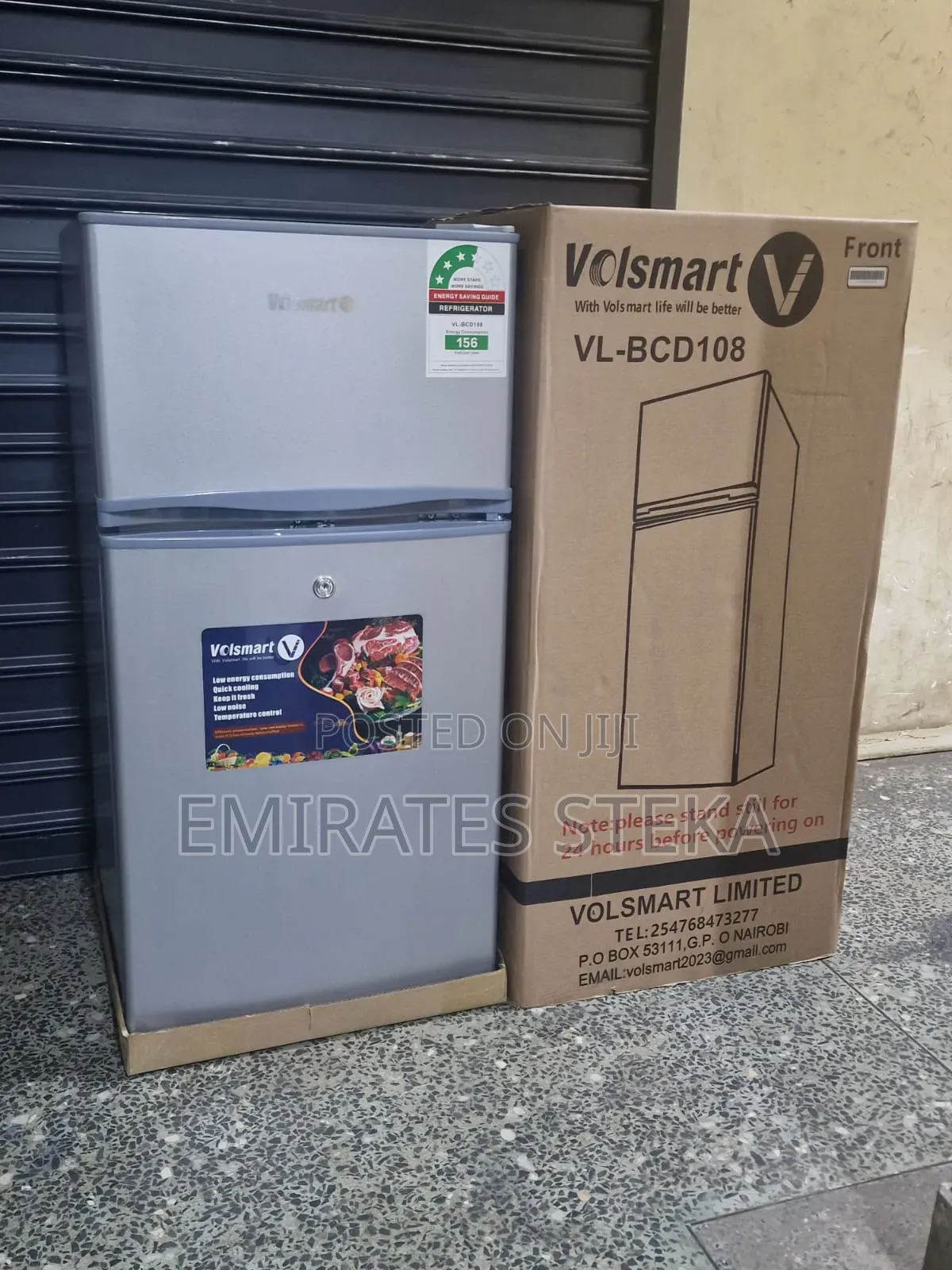 VOLSMART 108L Mini Refrigerator ,Double Door Fridge With Direct Cool