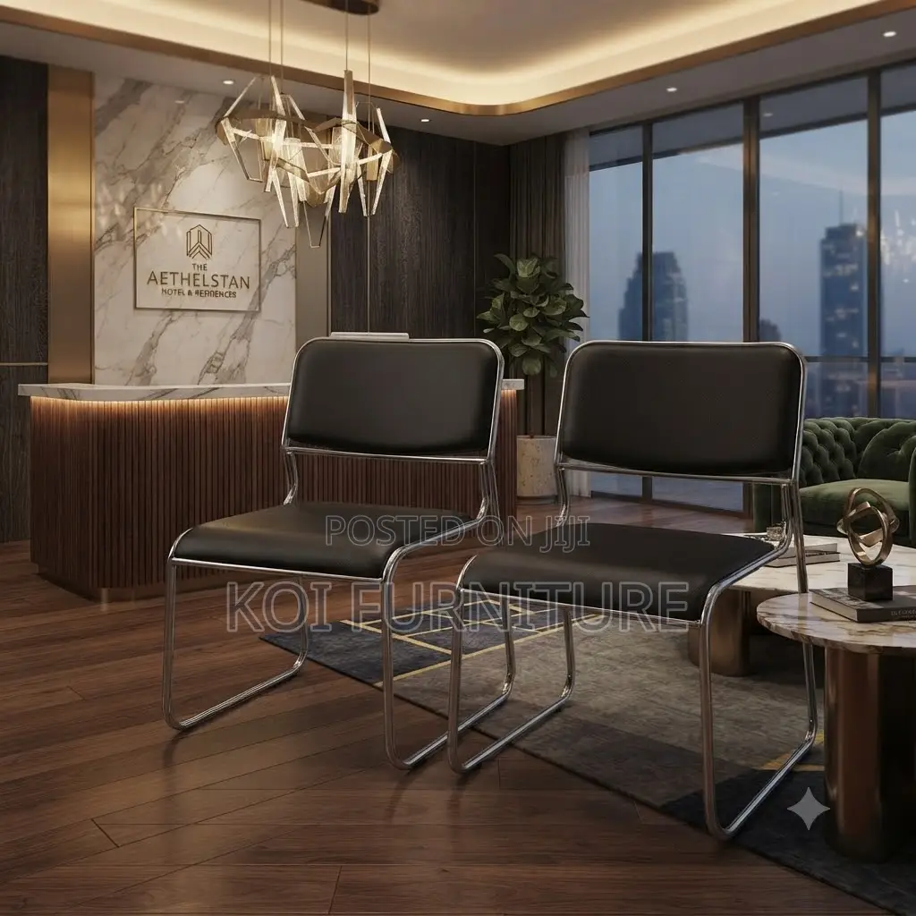 Office Chairs; Armless Black Catalina v Office Visitors Chairs