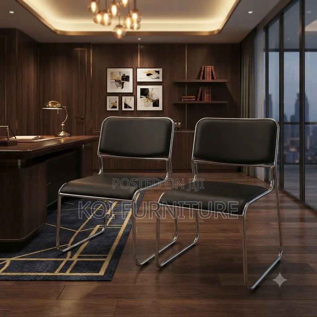 Office Chairs; Armless Black Catalina v Office Visitors Chairs