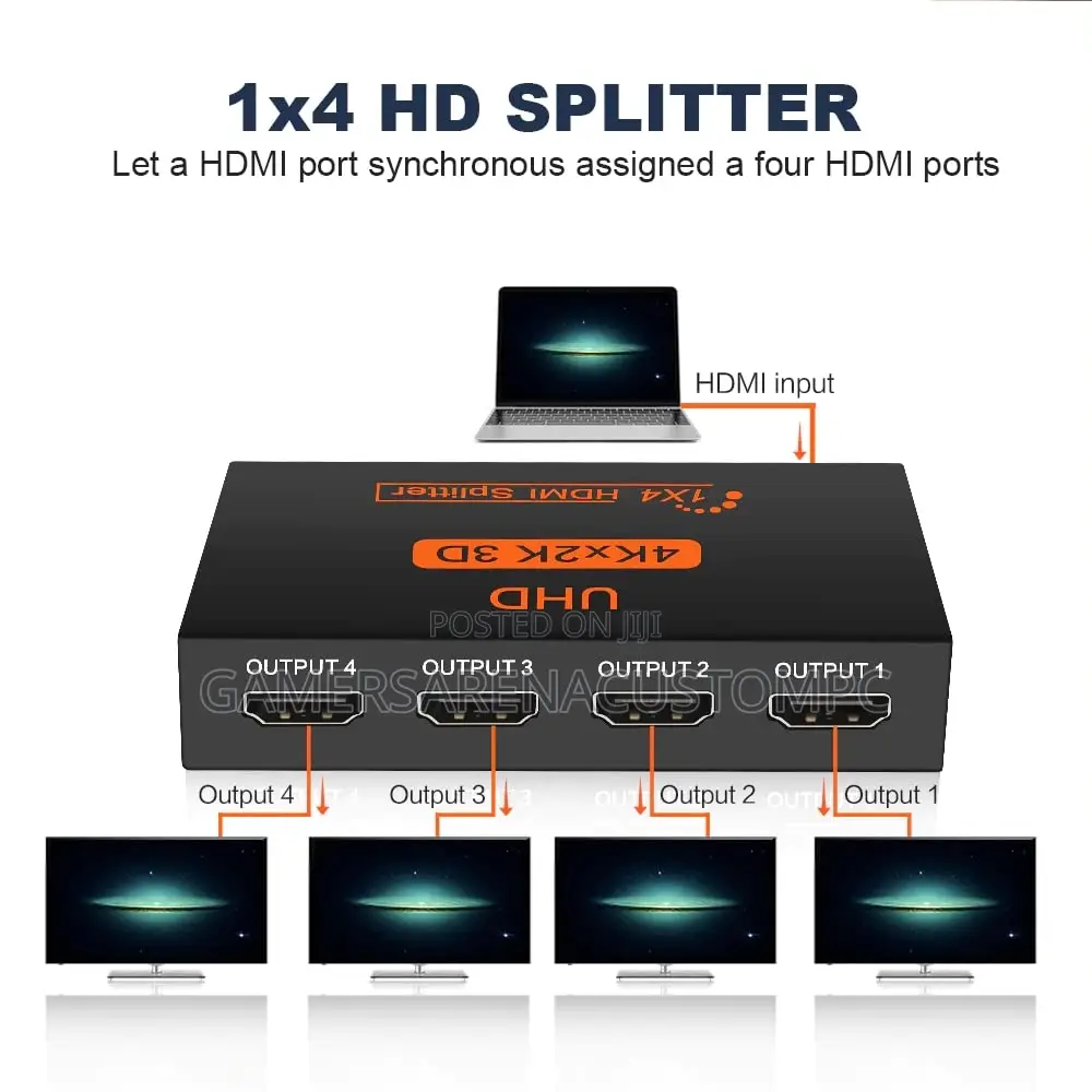 UHD X 3D HDMI Splitter 1 in 4 Out Hdmi Uk Plug