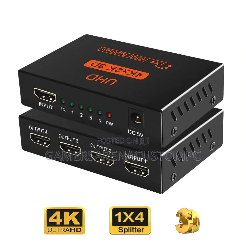 UHD X 3D HDMI Splitter 1 in 4 Out Hdmi Uk Plug
