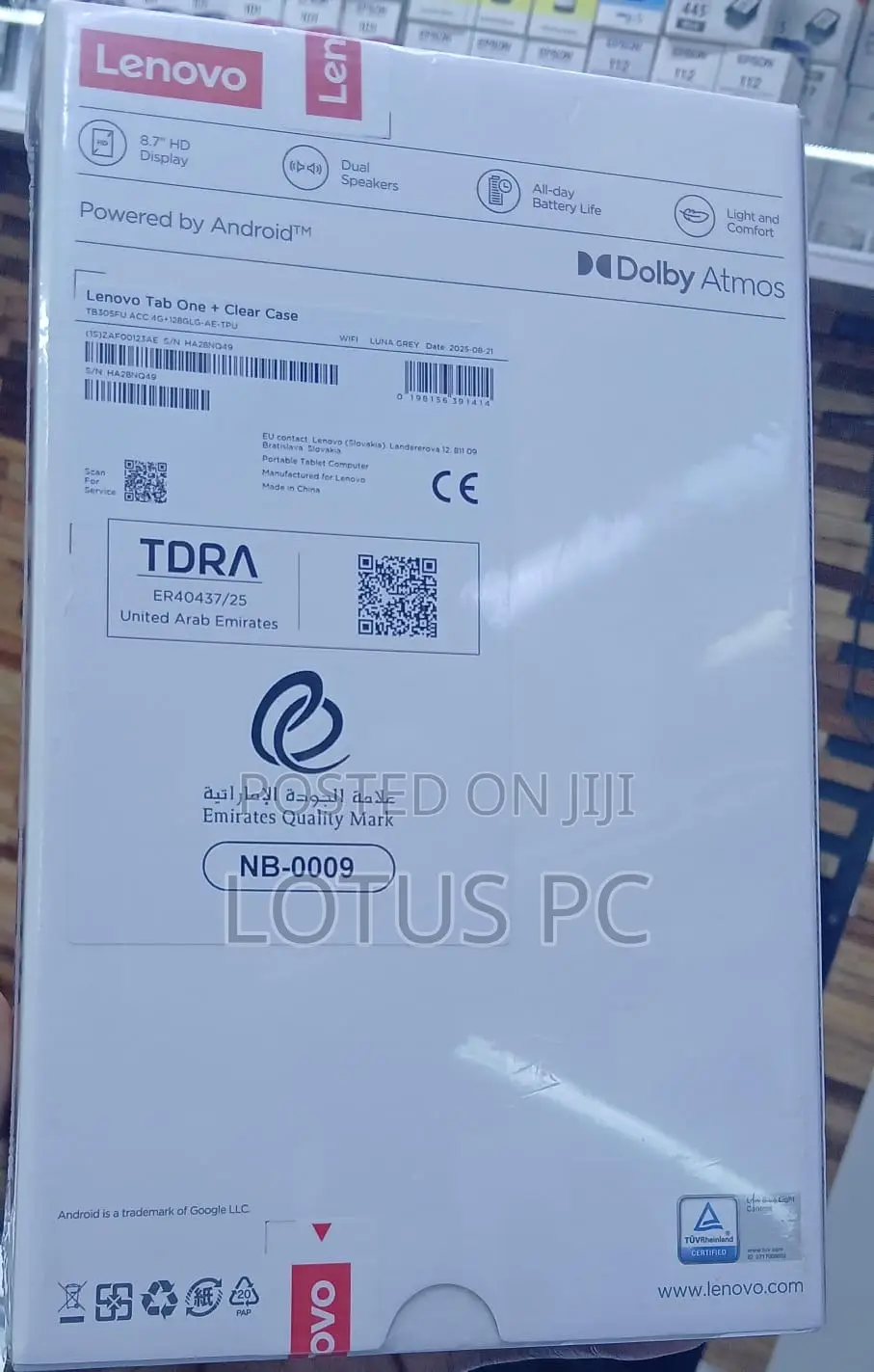 New Lenovo Tab One 128 GB Gray