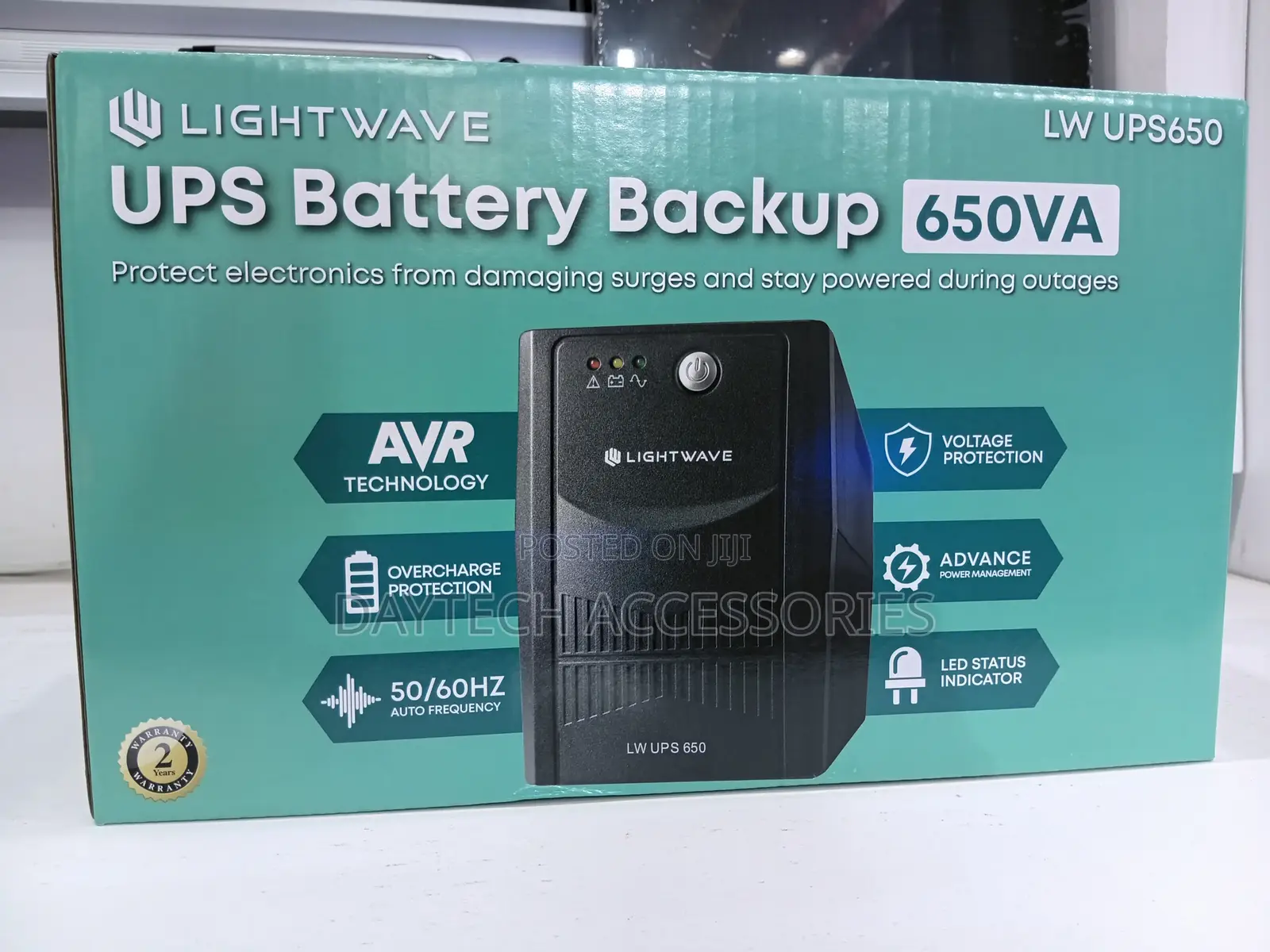 This Is a Lightwave 650VA UPS Battery Backup (Model LW UPS650).