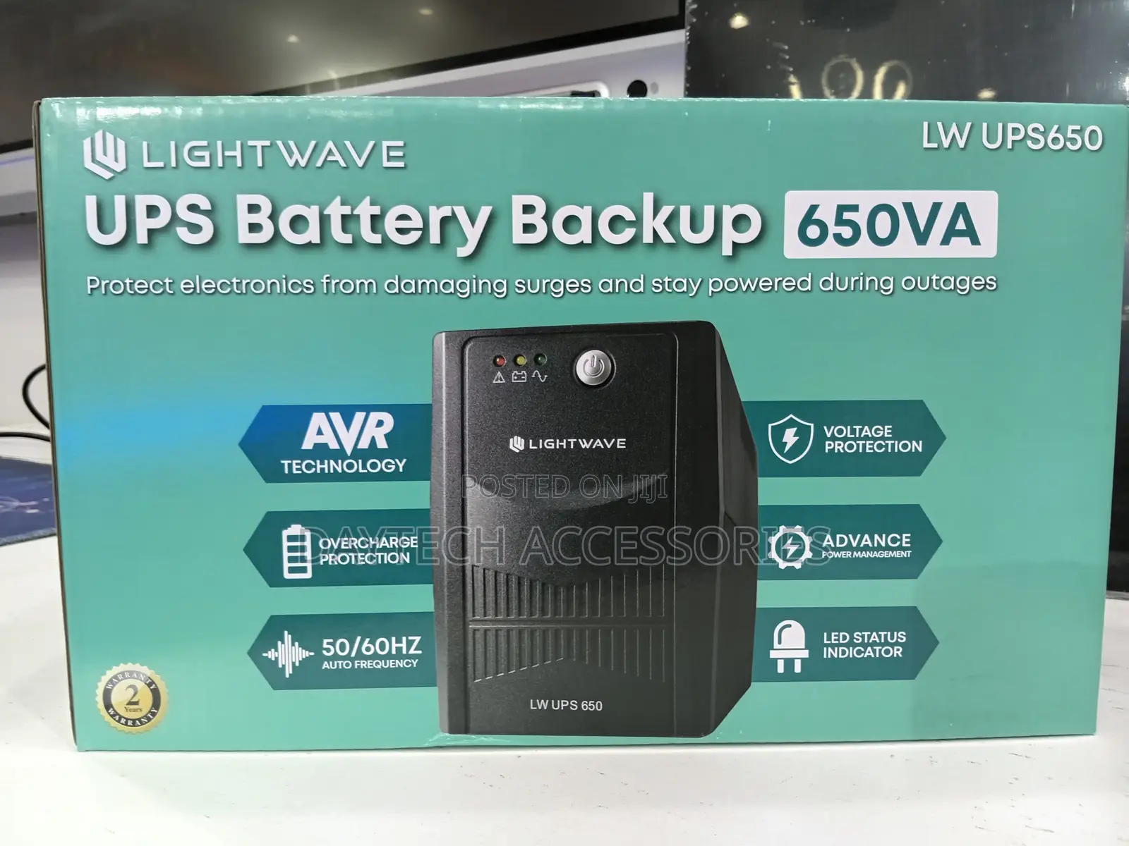 This Is a Lightwave 650VA UPS Battery Backup (Model LW UPS650).