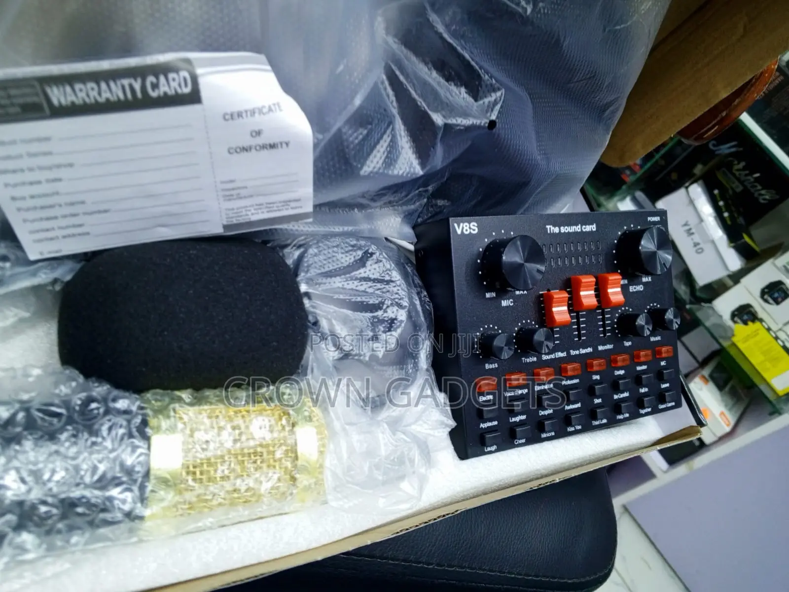 Professional BM800 Condenser Mic With V8 Sound Card Bundle