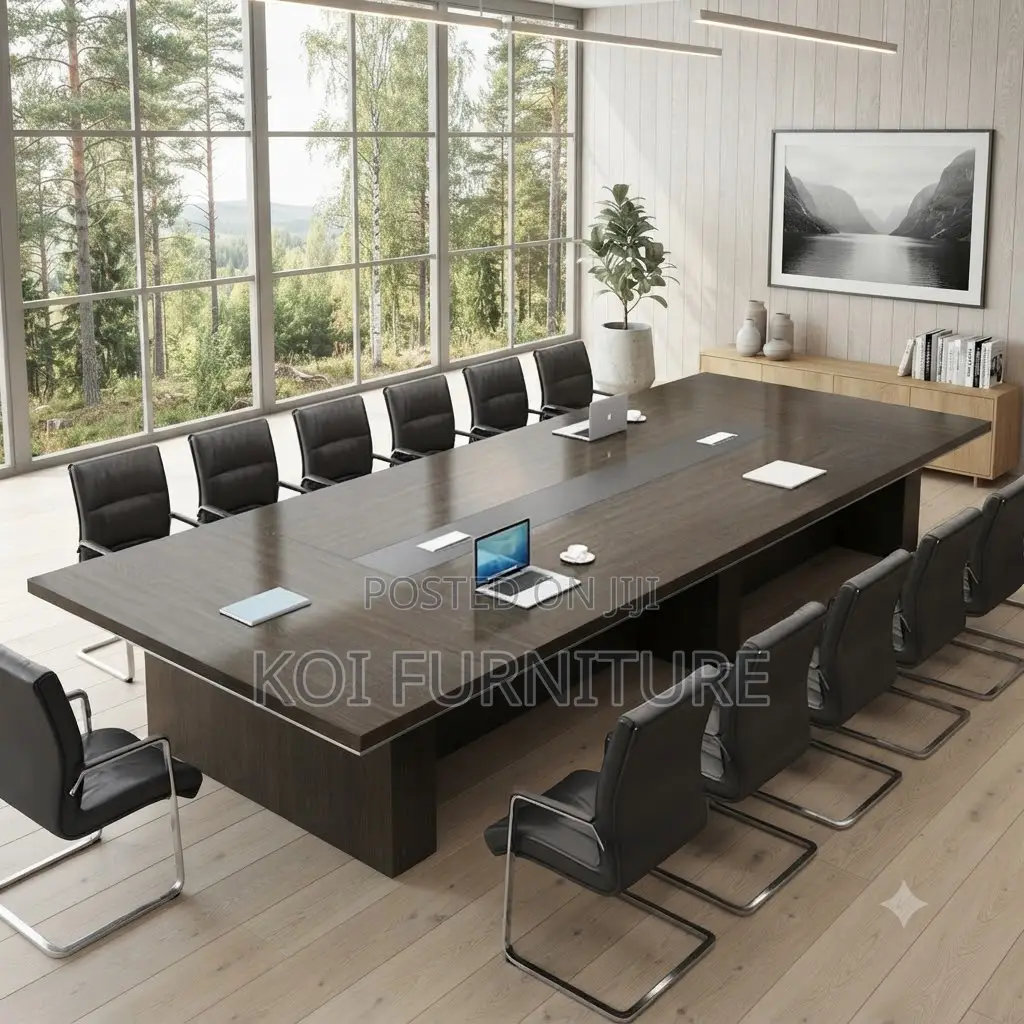 Boardroom Table; 3 Meters Gray-Brown Executive Boardroom Table