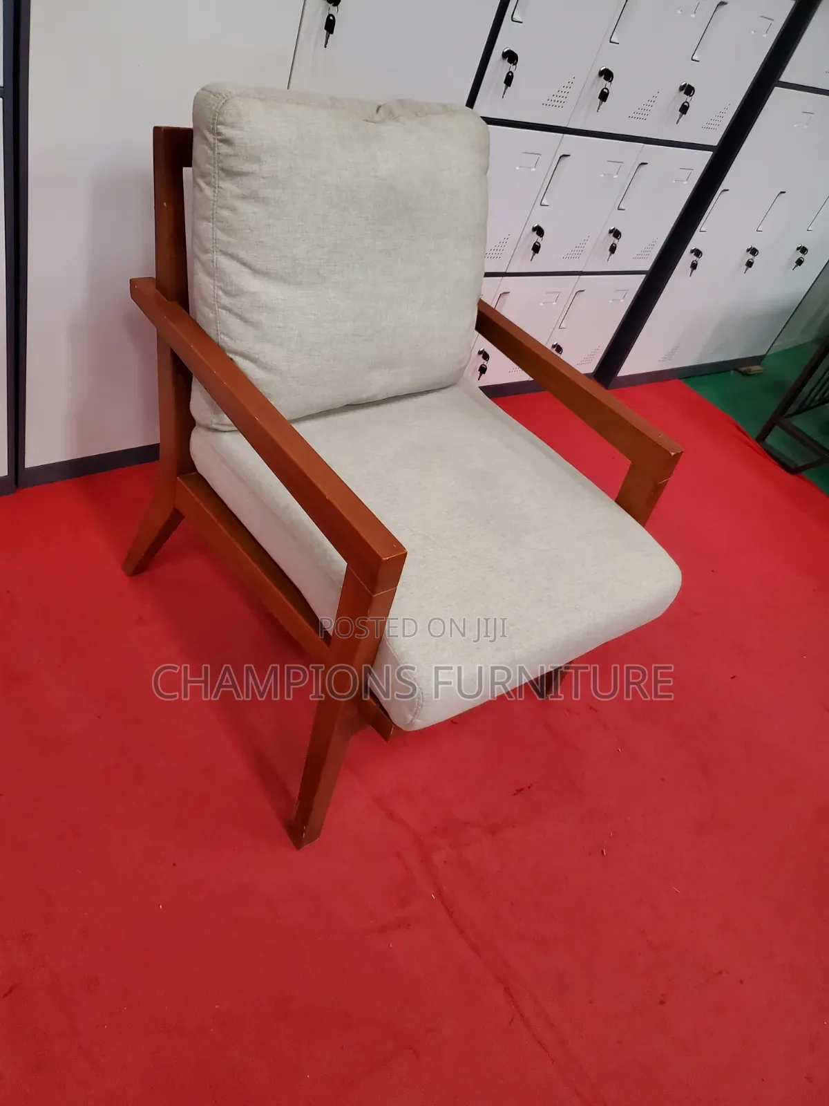 Wooden Accent Armchair