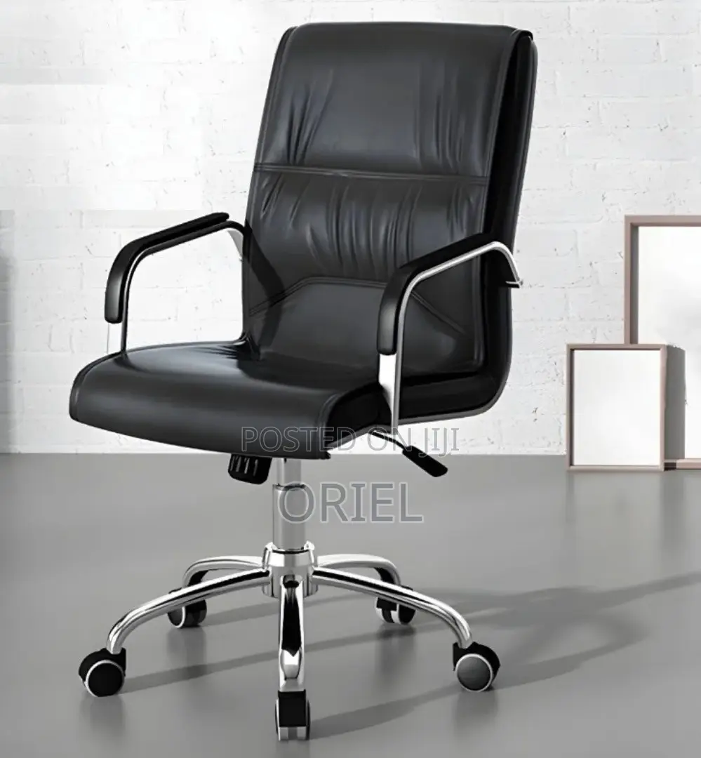 Office Chair : Office Swivel Leather Padded Visitor Chair