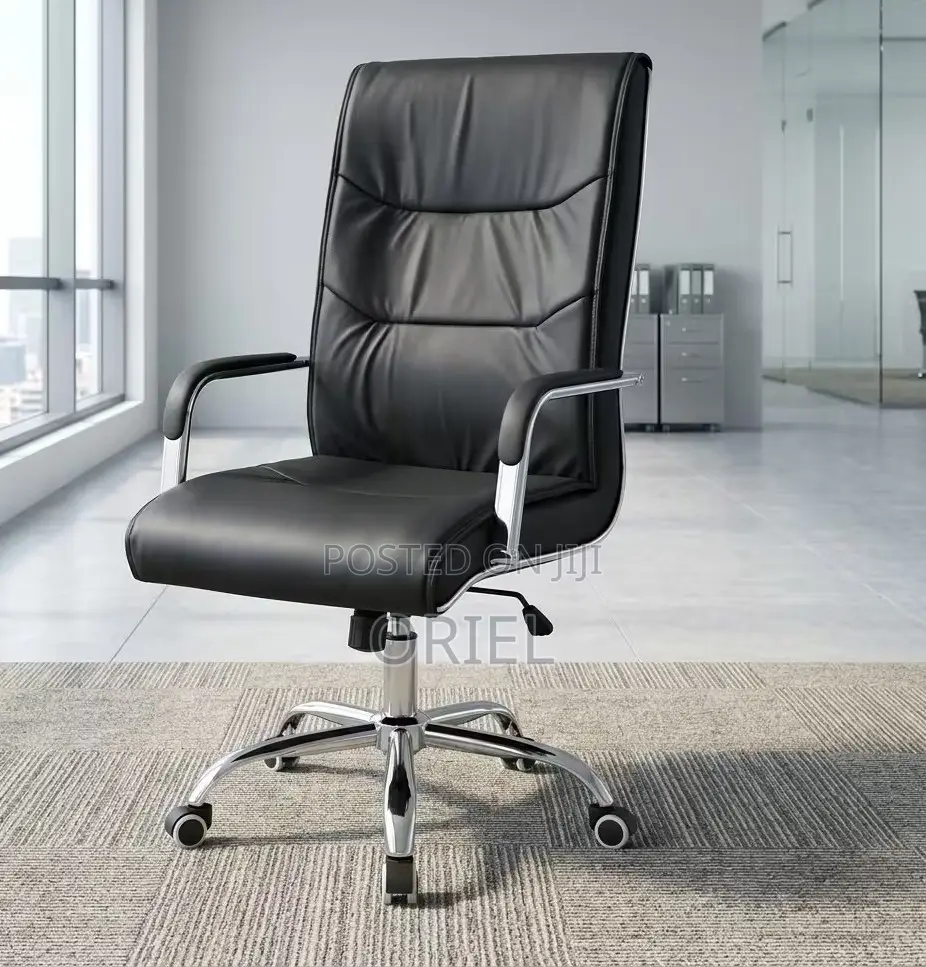 Office Chair : Office Swivel Leather Padded Visitor Chair