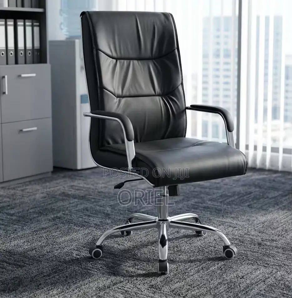 Office Chair : Office Swivel Leather Padded Visitor Chair
