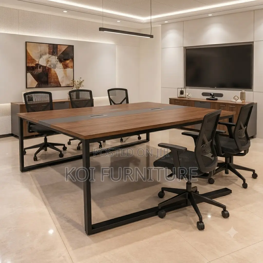 Boardroom Table; 2400mm Brown-Top Boardroom Table