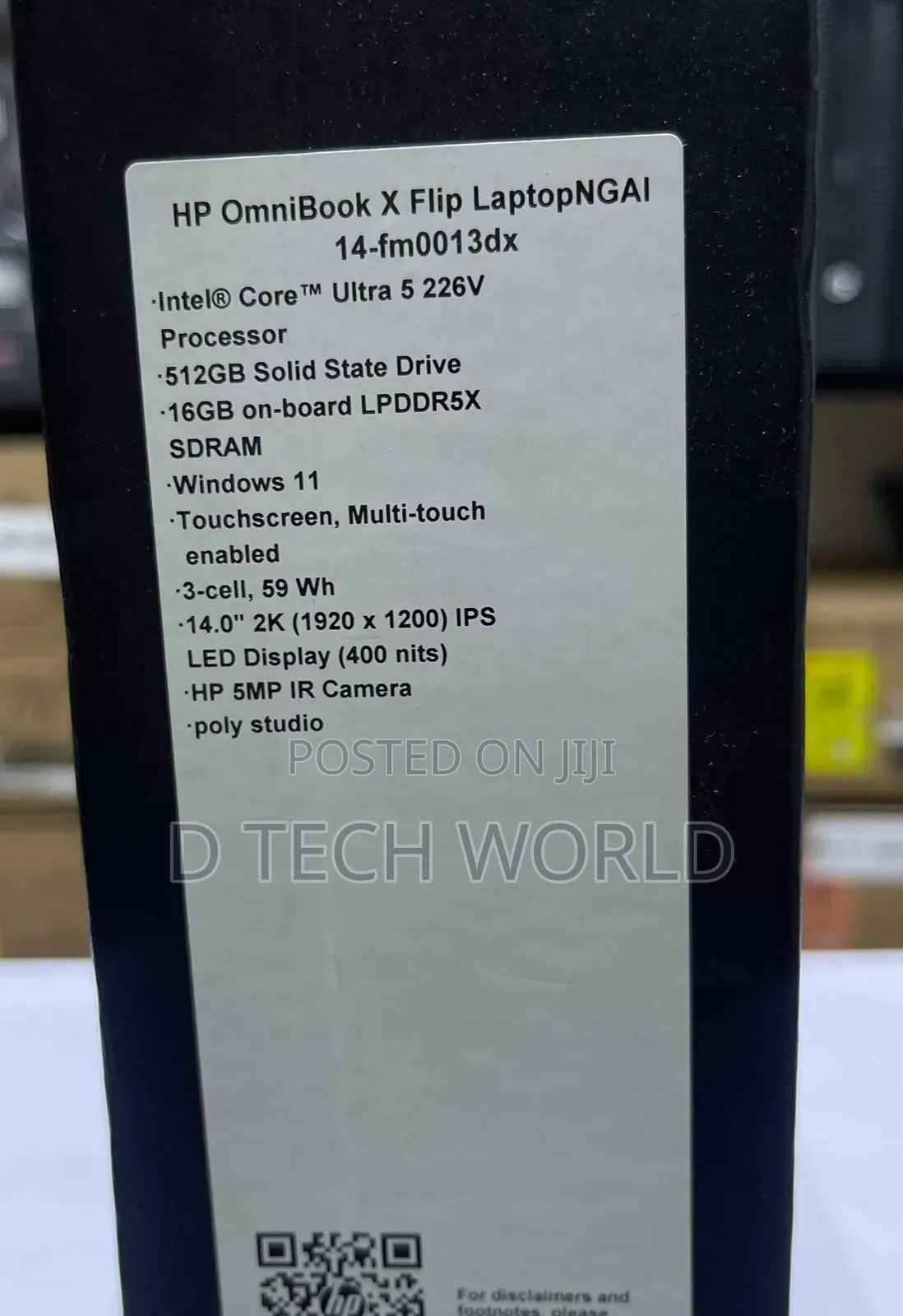 New Laptop HP OmniBook X Flip 14" 16GB Intel Core Ultra 5 SSD 512GB