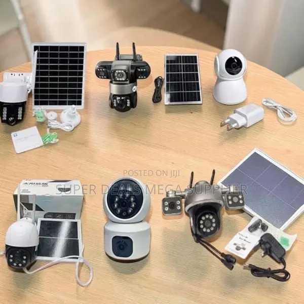 Audio Recording 4G Wifi Rotating Dual Triple Lens Solar Cameras