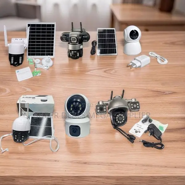 2 Lenses Cameras 4G and Wifi Rotating Dual Triple Lens Solar Cameras
