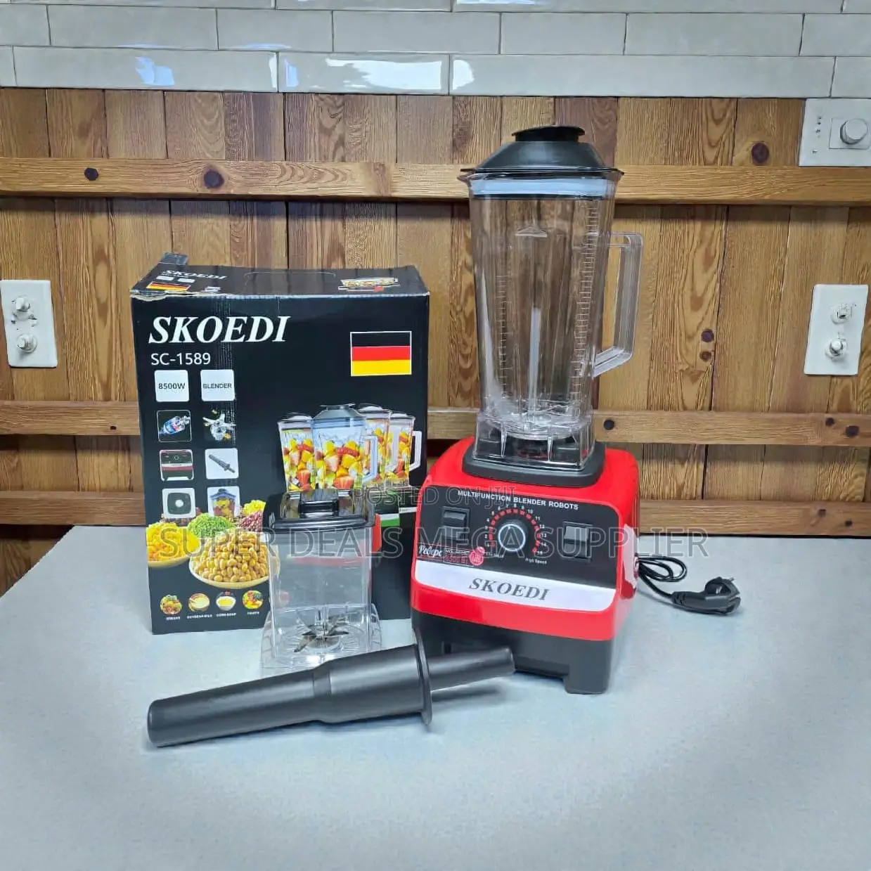 Powerful Multi-Function Silver Crest 2-in-1 Double Cup Blender Grinder