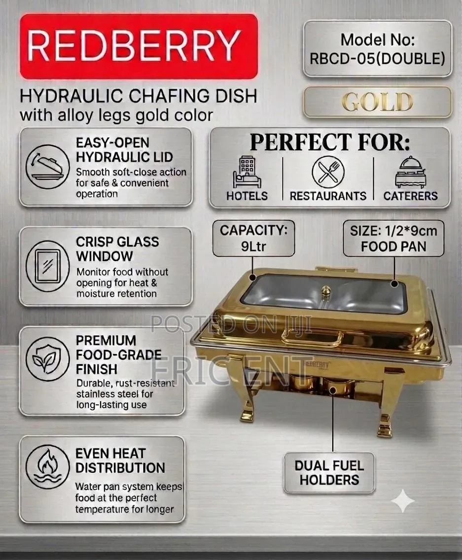 Redberry Premium Range of Chaffing Dish Double