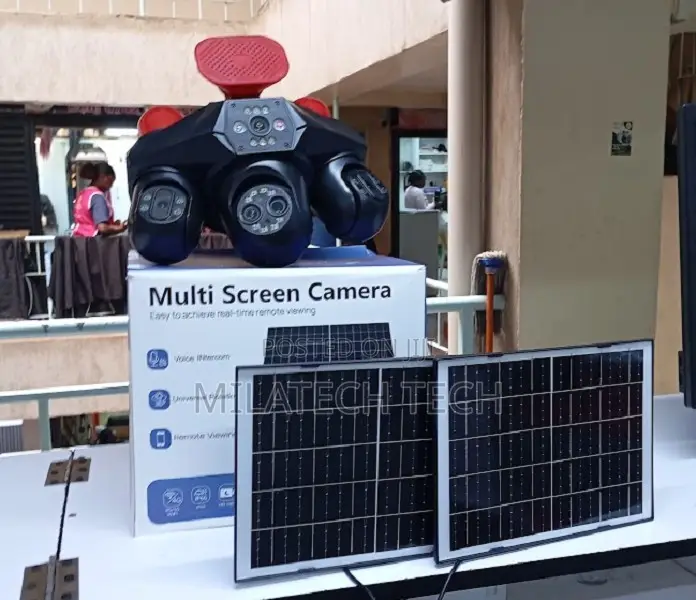 4 Lens Solar Camera for Home Security With Alarm