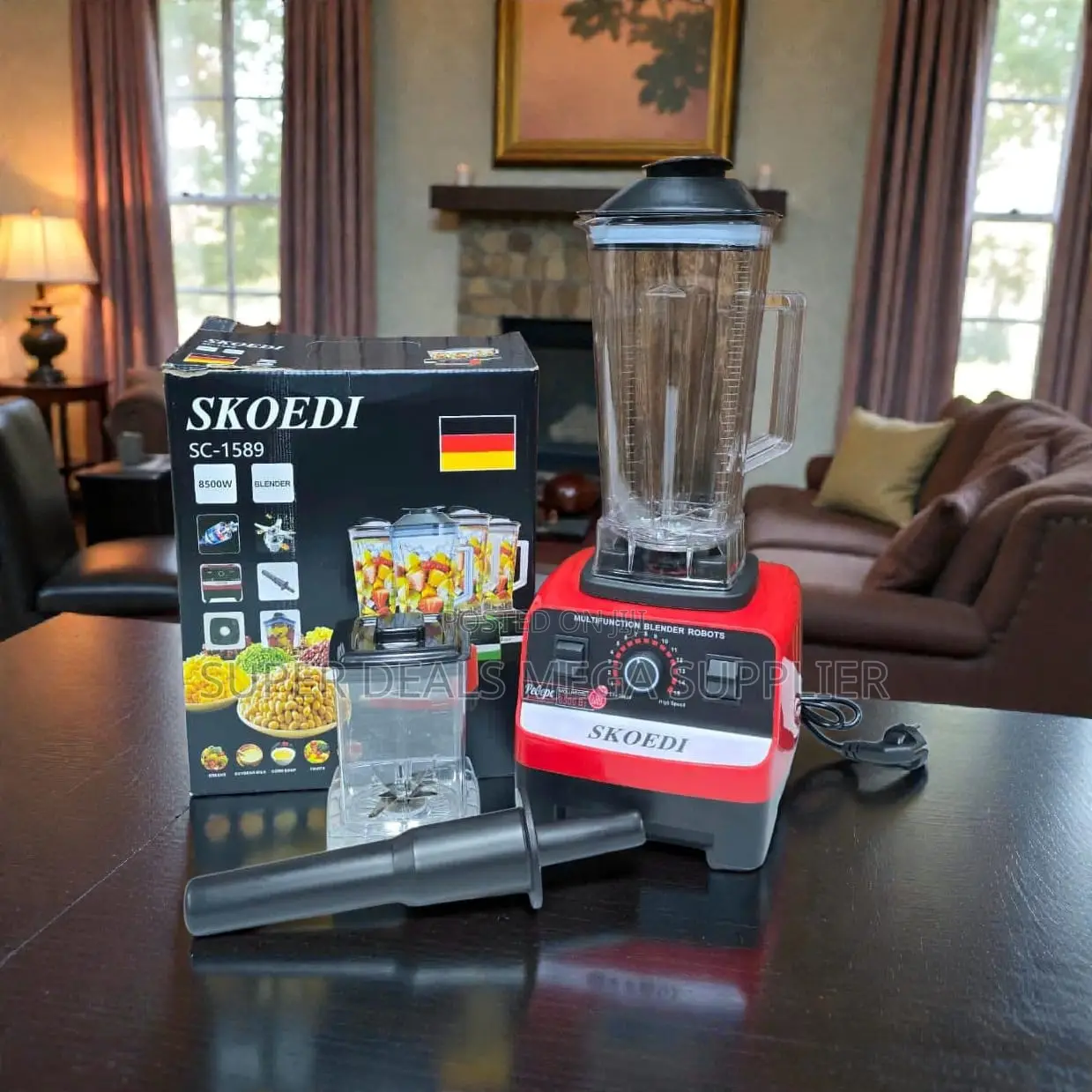 High Speed Motor Silver Crest 2-in-1 Double Cup Blender and Grinder