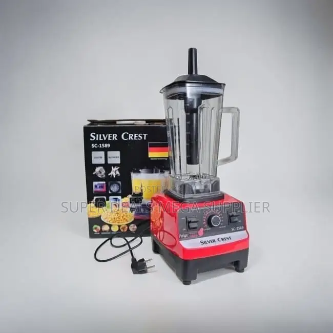 Space Saving Kitchen Silver Crest 2-in-1 Double Cup Blender Grinder