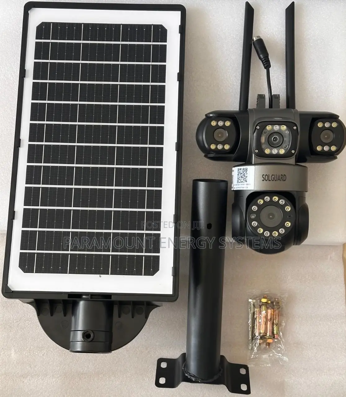 V616 3-Lens Solar CCTV With 1000W Street Light