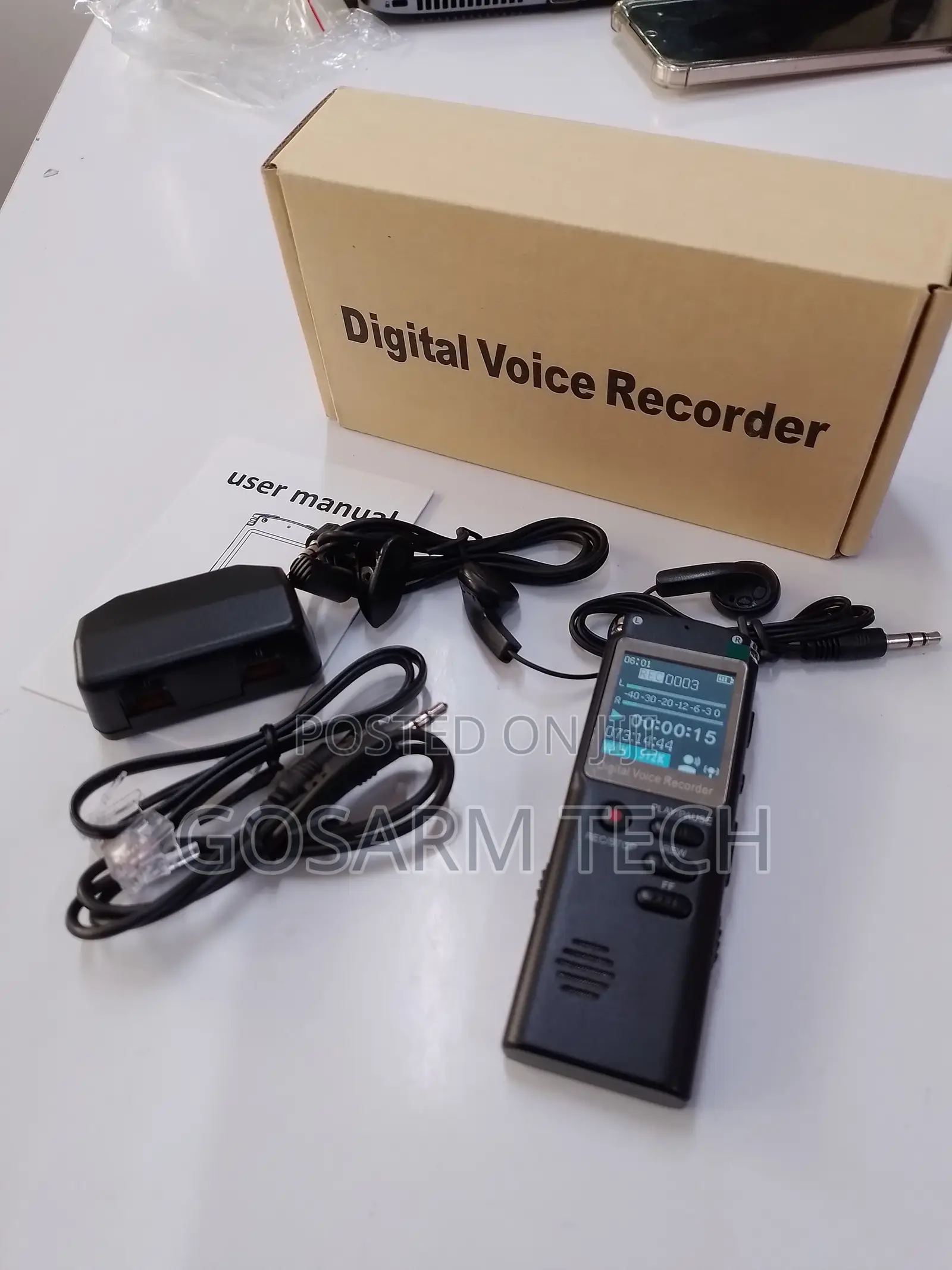 Mp3 Playback Function Digital Voice Recorder 16gb Sound Recorder