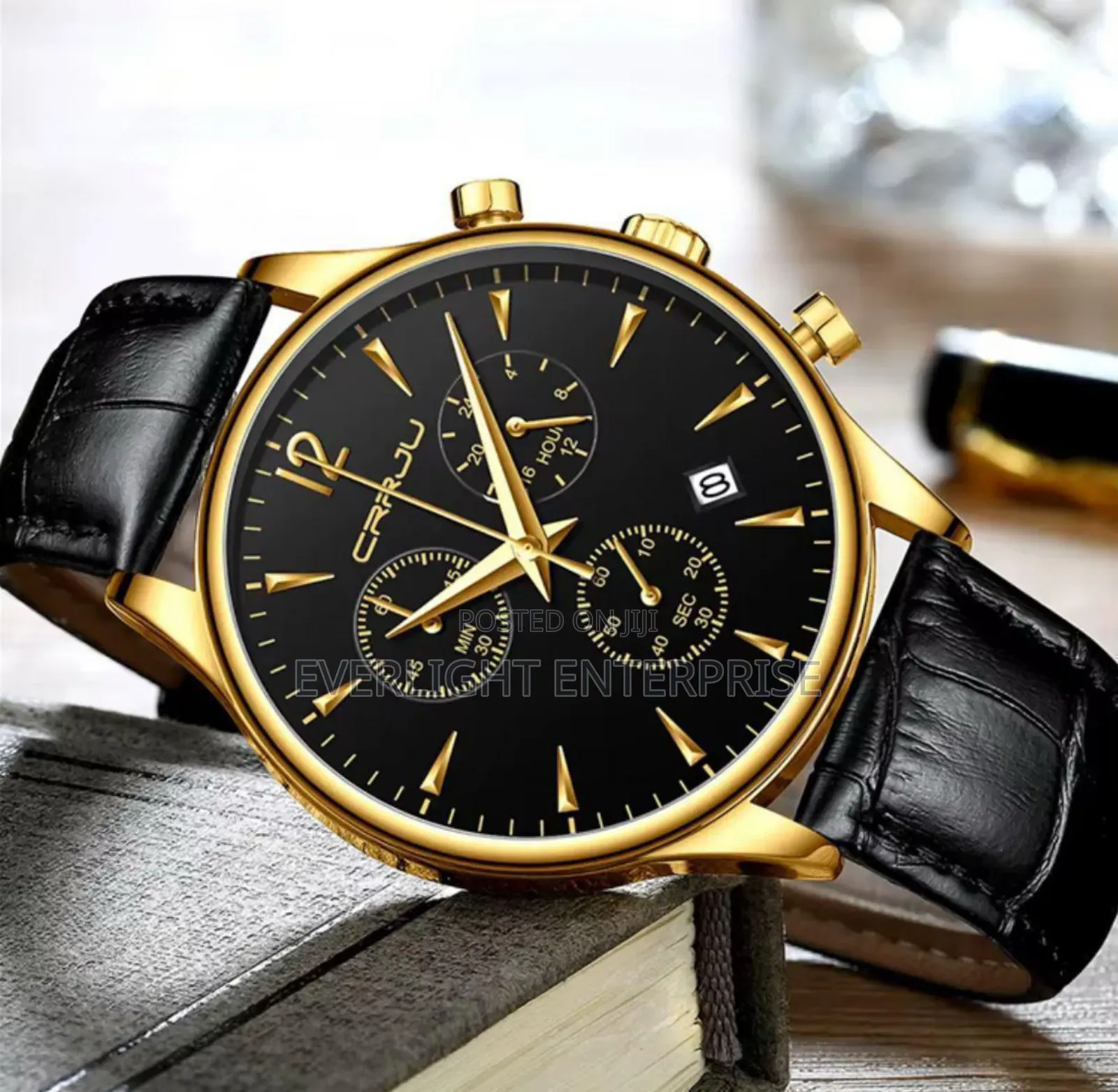 Crrju Chronograph Leather Gents Watch