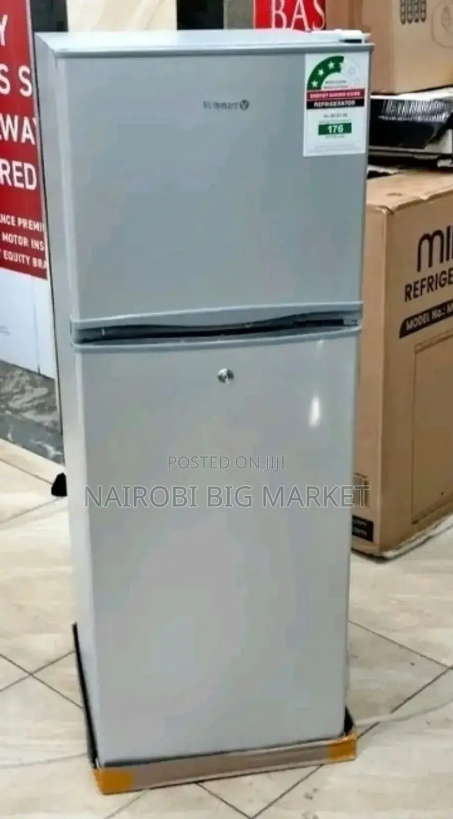 Compact 138 L Double Doors Volsmart Fridge + Freezer