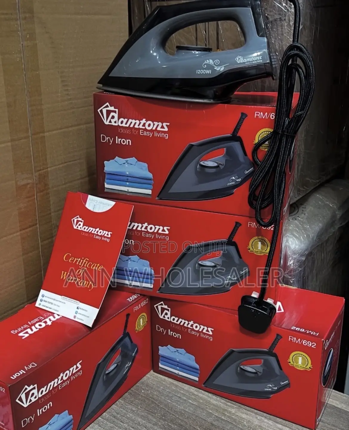 Ramtons Heavy Duty Non-Stick Electric Dry Iron Box