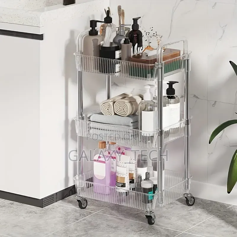 3 Layer Acrylic Trolleys Racks(33x21x66cm)