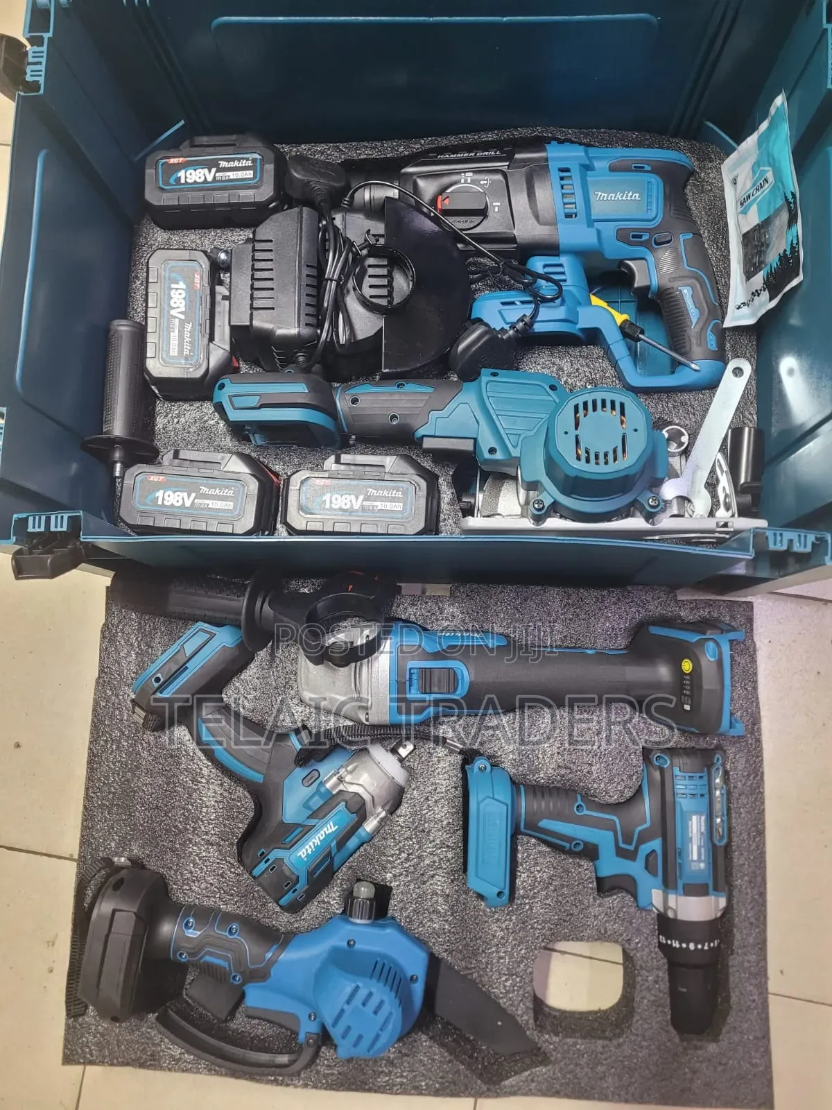 Makita 19.8V Cordless Combo Kit 6 Pieces + Accessories Set