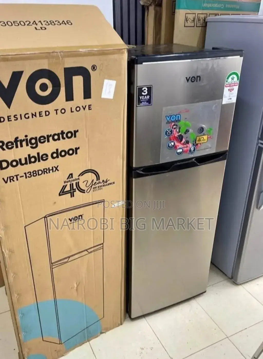 Von 138 L Fridge With Built in Lock and Key