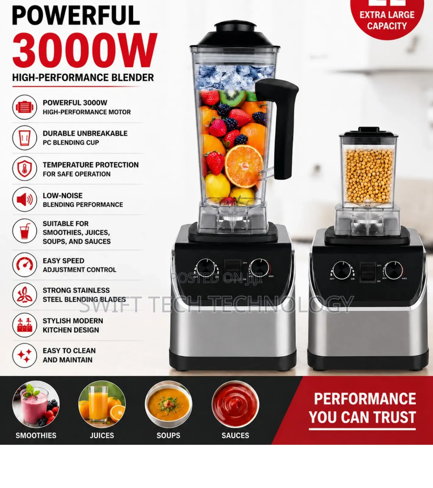 Commercial Blender Globalstar 3000 W Commercial Blender