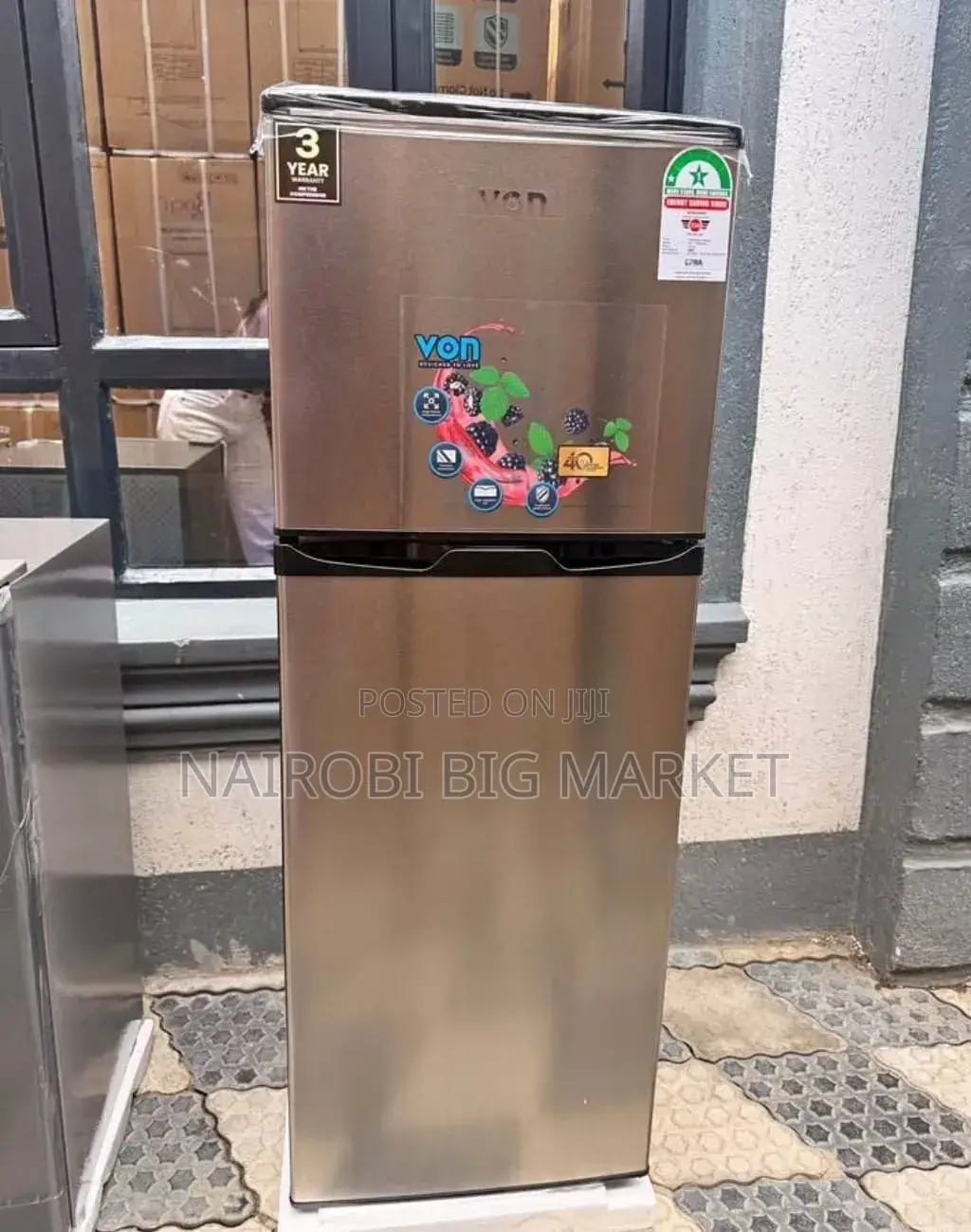 Size 453*1266*525 Von 138 Double Door Fridge