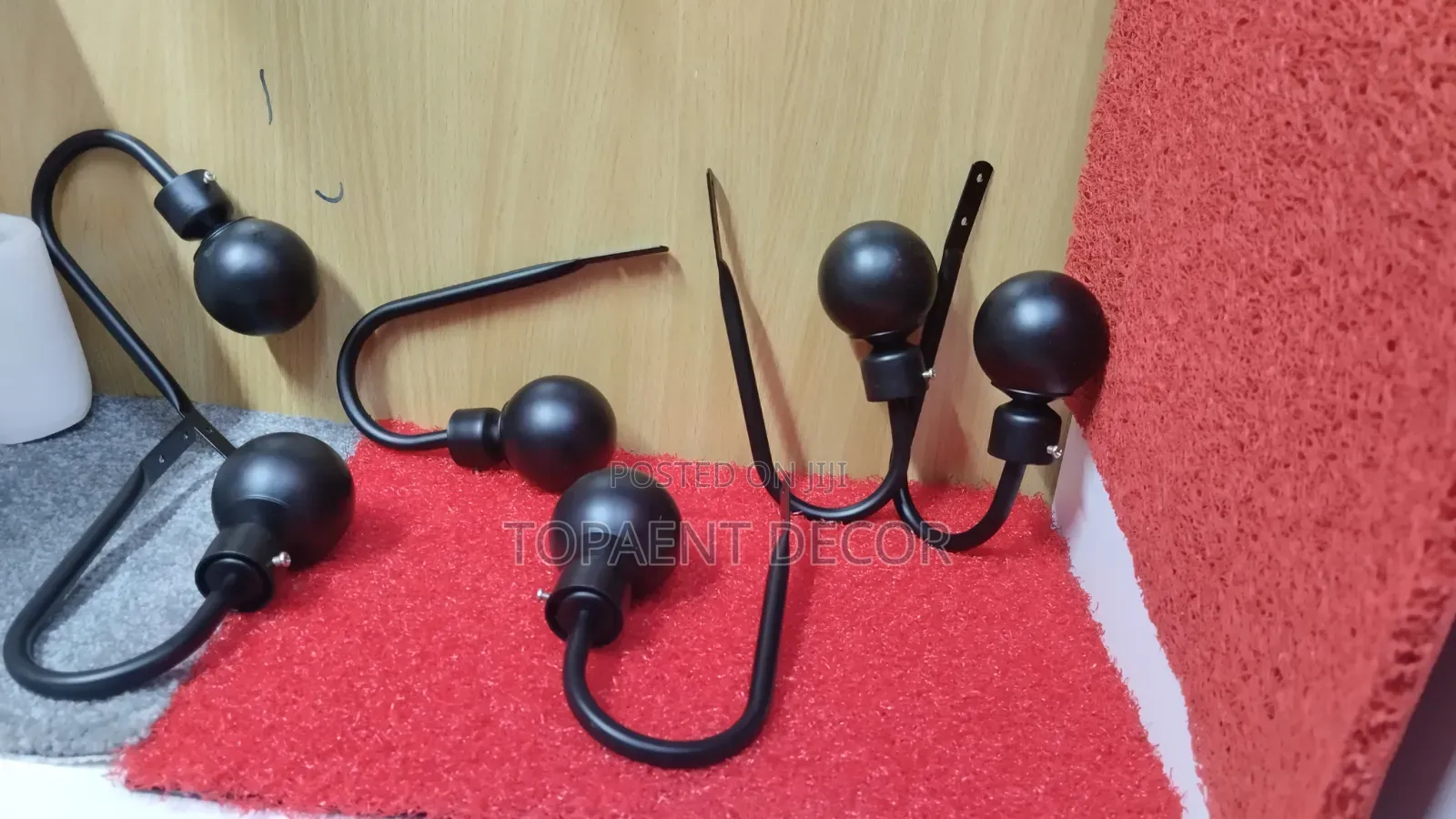 Black Curtains Wall Holders